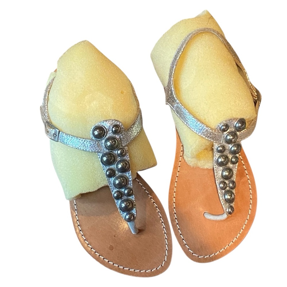 Mystique Silver Studded Sandals…with Dust Cover Only Worn Once